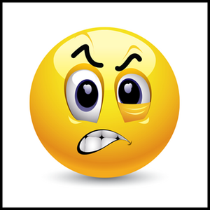 Emoji of frustration frustrated
